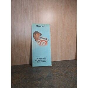 Vintage 1972 Edition Phillips 66 Missouri State Gas Station Travel Road Map~F5